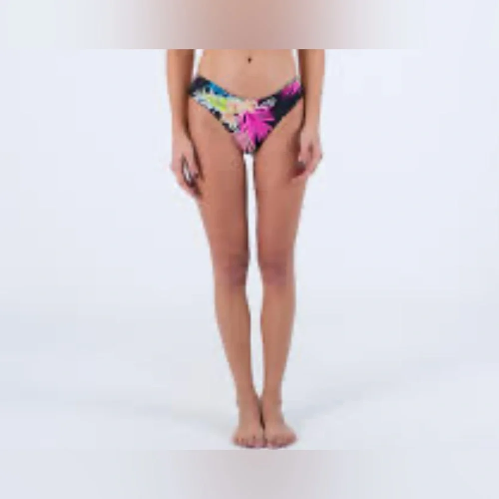Hurley Black Floral Reversible Cheeky Hipster Bikini Bottom women - Hana